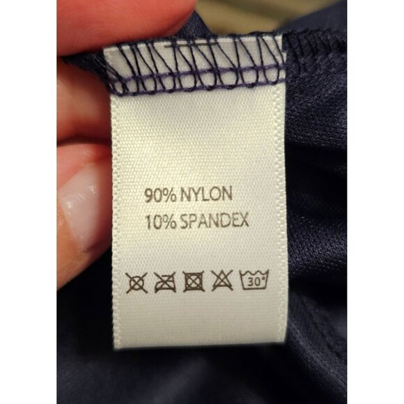 NWT Navy Blue Lace Midi Dress W/ Elbow Sleeves & Lining By Pinup Fashion Sz 20W - Picture 7 of 13